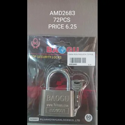 60 MM Iron Padlock (72 PCS) wholesale